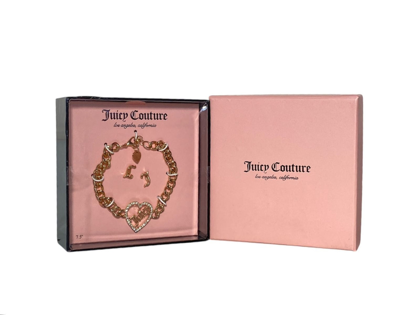 Set de Pulsera Juicy Couture Corazón y Aretes "J"